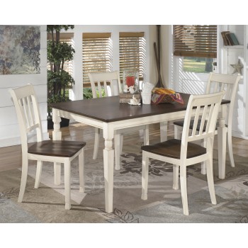 Whitesburg Rectangular Dining Room Table & 4 Side Chairs