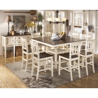 Whitesburg Square DRM Counter EXT Table & 8 Barstools