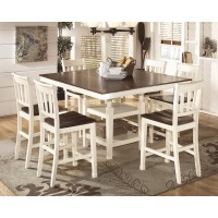 Whitesburg Square DRM Counter EXT Table & 6 Bar Stools