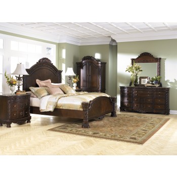 North Shore 5 Pc. Bedroom - Dresser, Mirror & Queen Panel Bed