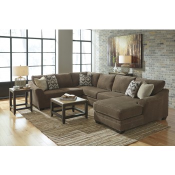 Justyna - Teak 3 Pc RAF Chaise Sectional