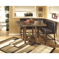 Lacey Pub Table, 2 Double Bar Stools & Corner UPH Stool