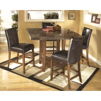Lacey Square DRM Counter Table & 4 UPH Side Chairs