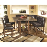 Lacey Pub Table, 2 UPH Bar Stools, 2 Double UPH Bar Stools & 1 UPH Corner Stool